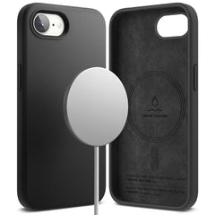 COQUE RINGKE SILICONE MAGNETIQUE MAGSAFE IPHONE 16E NOIRE