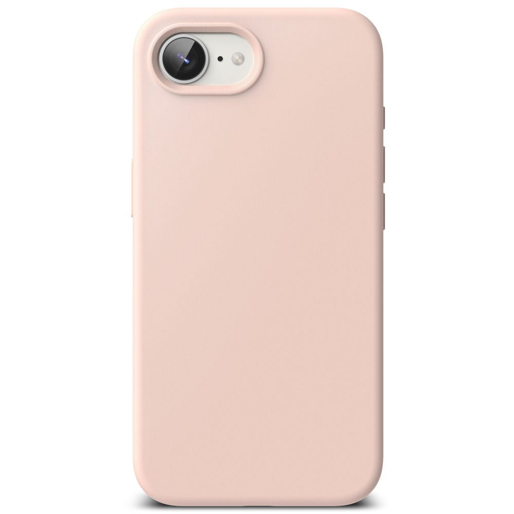 COQUE RINGKE SILICONE MAGNETIQUE MAGSAFE IPHONE 16E SABLE ROSE