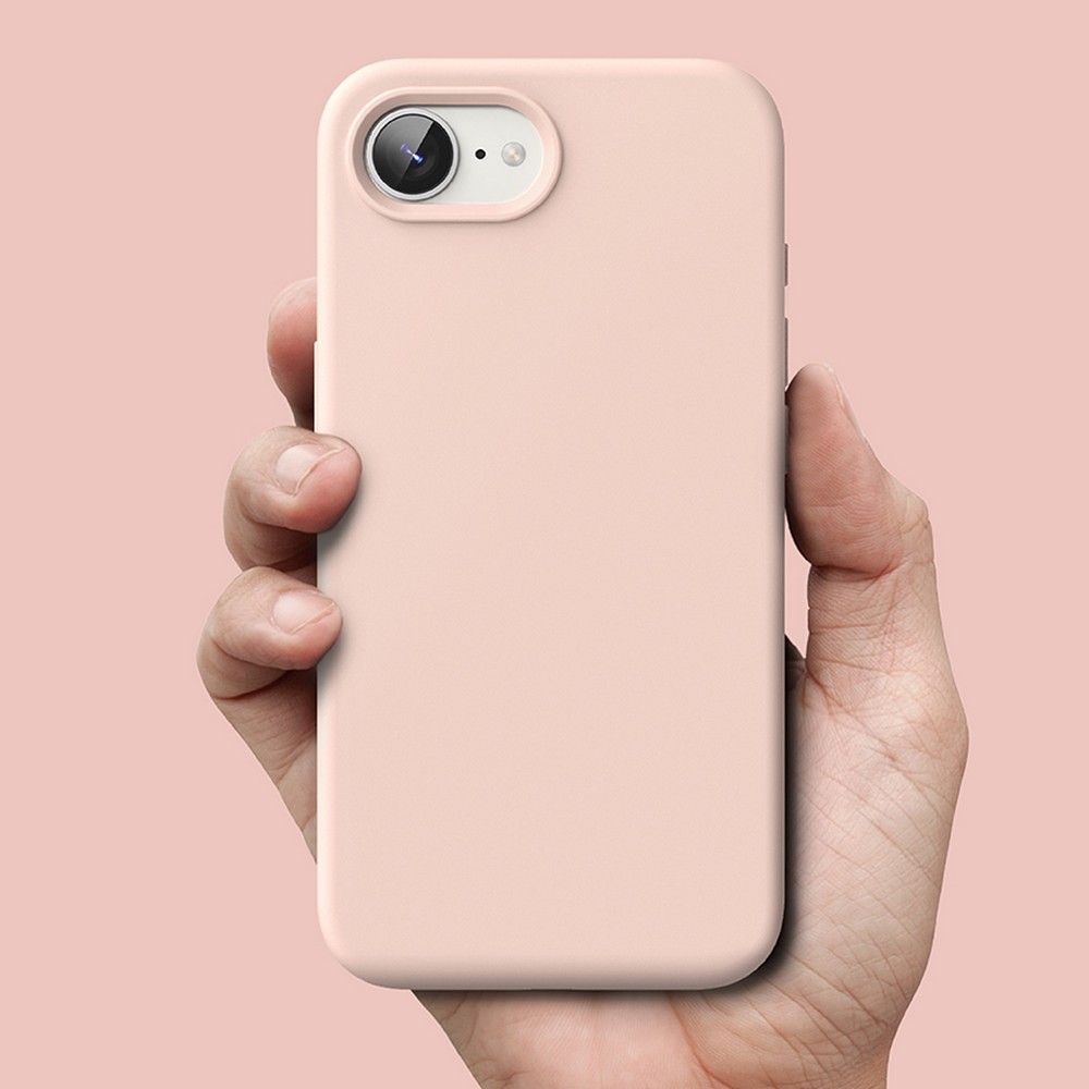COQUE RINGKE SILICONE MAGNETIQUE MAGSAFE IPHONE 16E SABLE ROSE