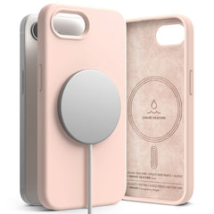 COQUE RINGKE SILICONE MAGNETIQUE MAGSAFE IPHONE 16E SABLE ROSE