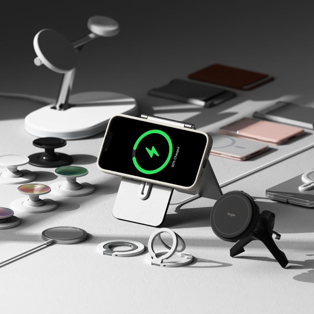 COQUE RINGKE SILICONE MAGNETIQUE MAGSAFE IPHONE 16E STONE