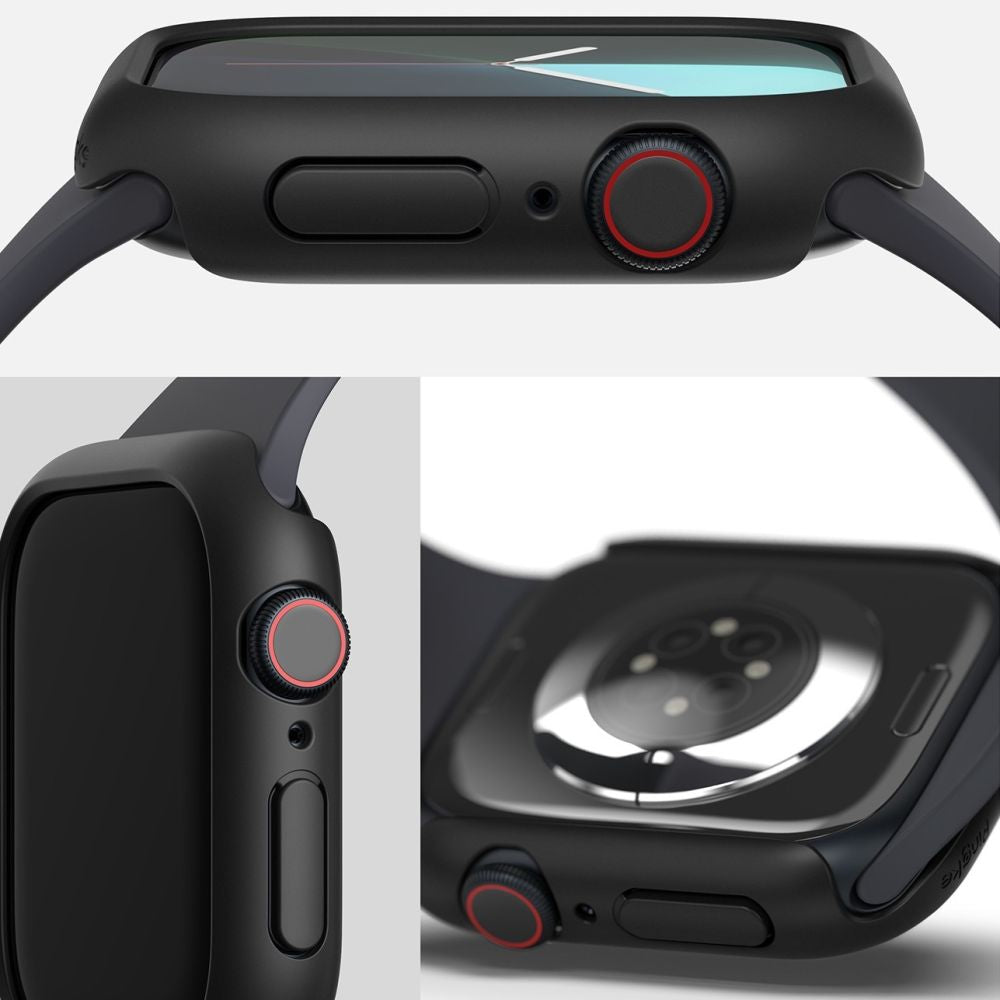 COQUE RINGKE SLIM 2-PACK POUR APPLE WATCH 10 (46 MM) TRANSPARENT & NOIR MAT