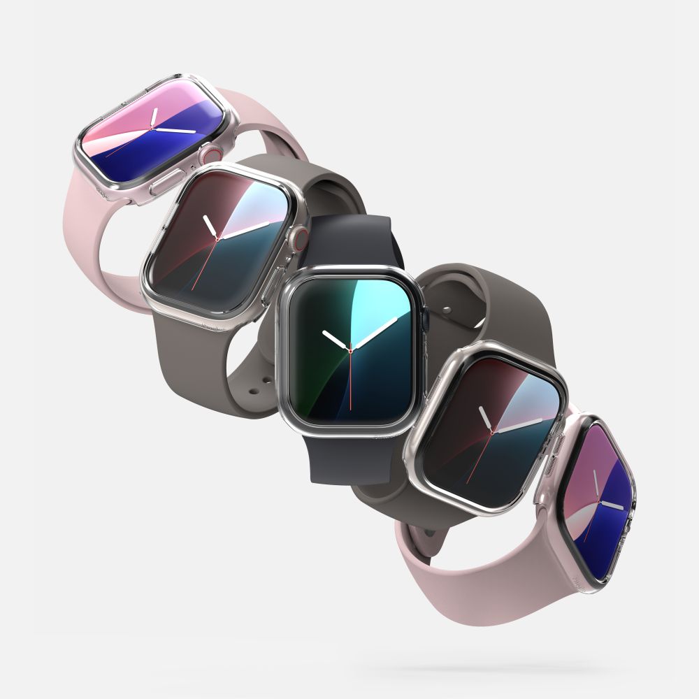 COQUE RINGKE SLIM 2-PACK POUR APPLE WATCH 10 (46 MM) TRANSPARENT & NOIR MAT