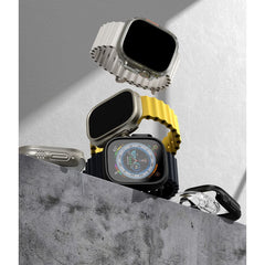 2X COQUE DE PROTECTION POUR APPLE WATCH ULTRA 49 MM RINGKE SLIM 2-PACK TRANSPARENT & NOIR MAT
