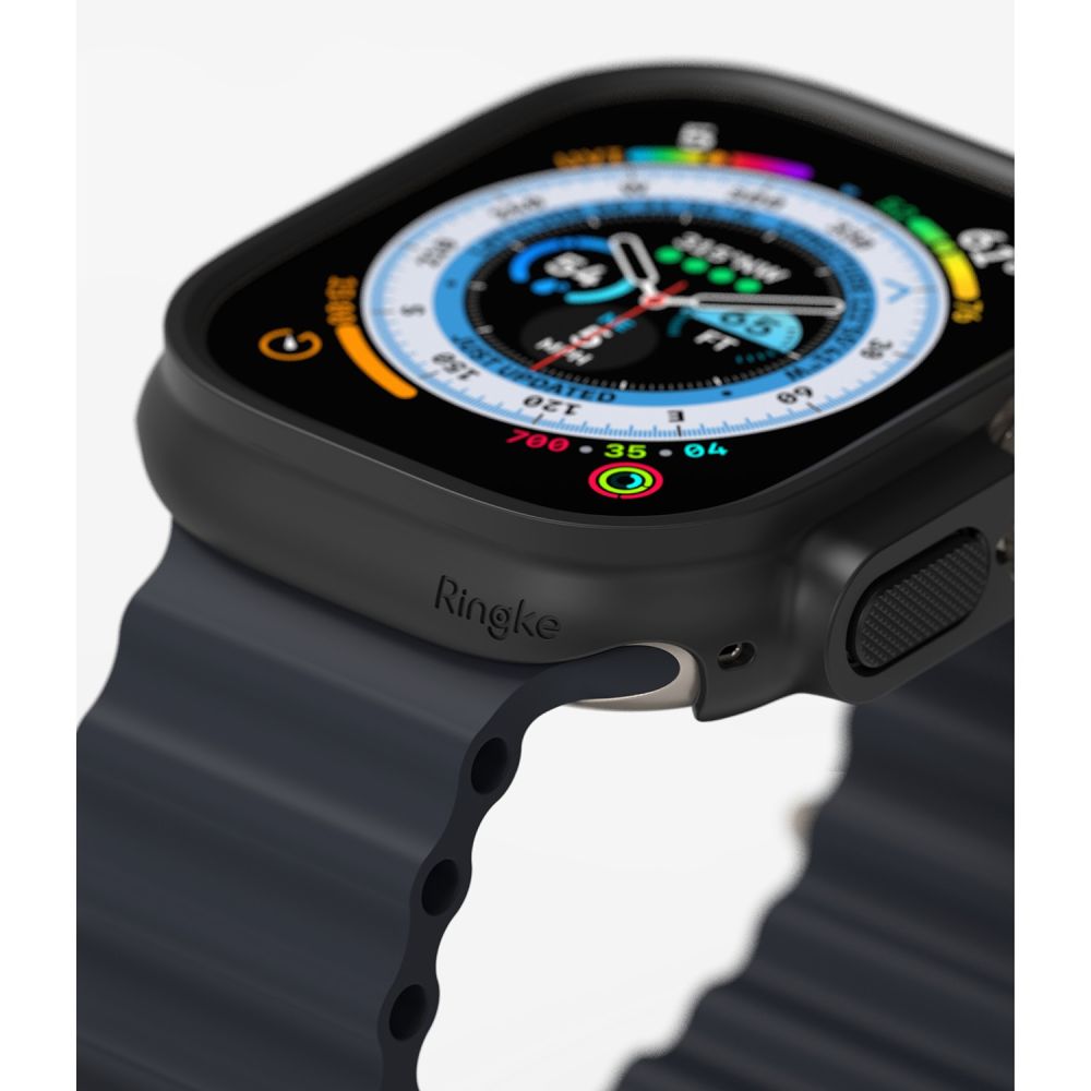 2X COQUE DE PROTECTION POUR APPLE WATCH ULTRA 49 MM RINGKE SLIM 2-PACK TRANSPARENT & NOIR MAT