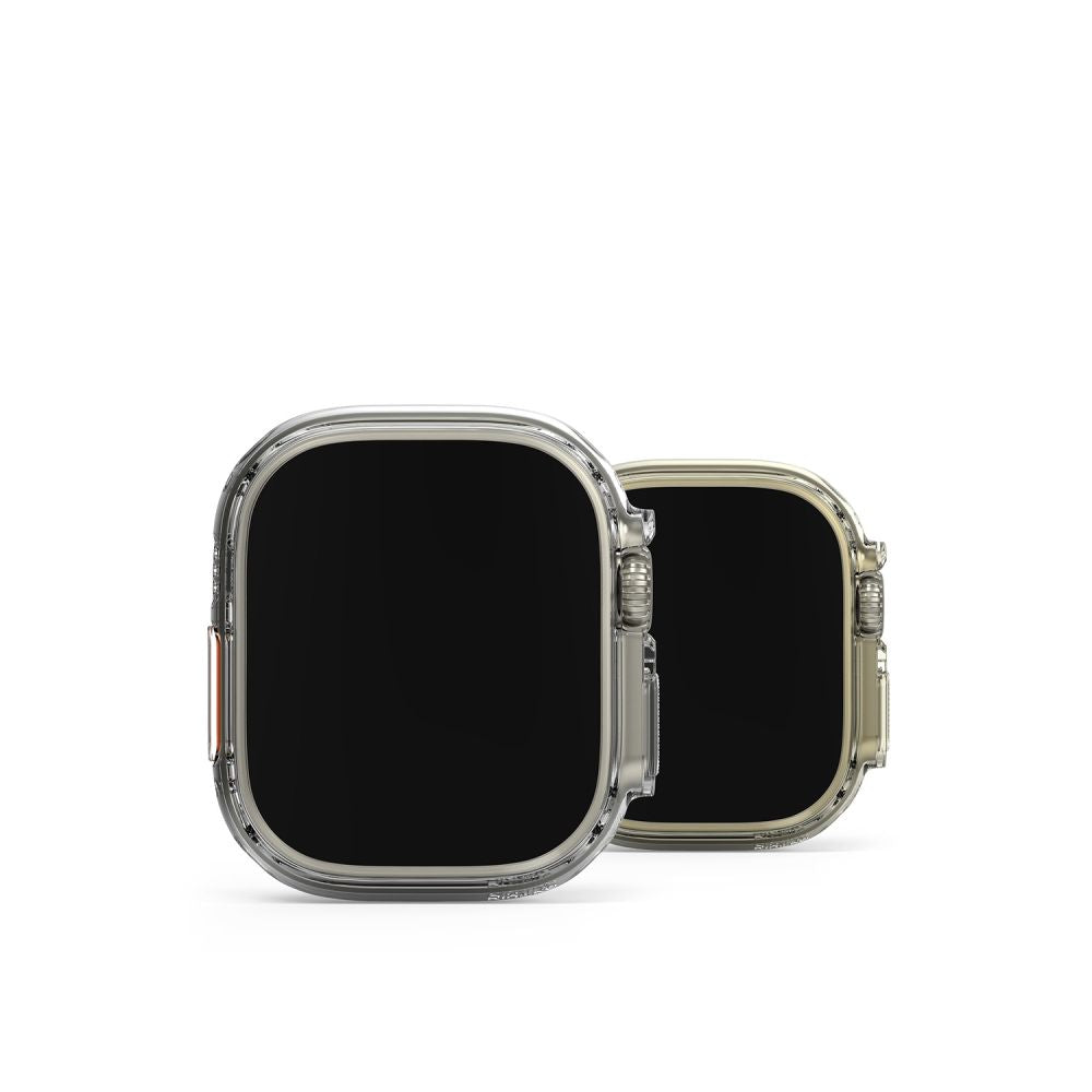 2X COQUE DE PROTECTION POUR APPLE WATCH ULTRA 49 MM RINGKE SLIM 2-PACK TRANSPARENT & NOIR MAT
