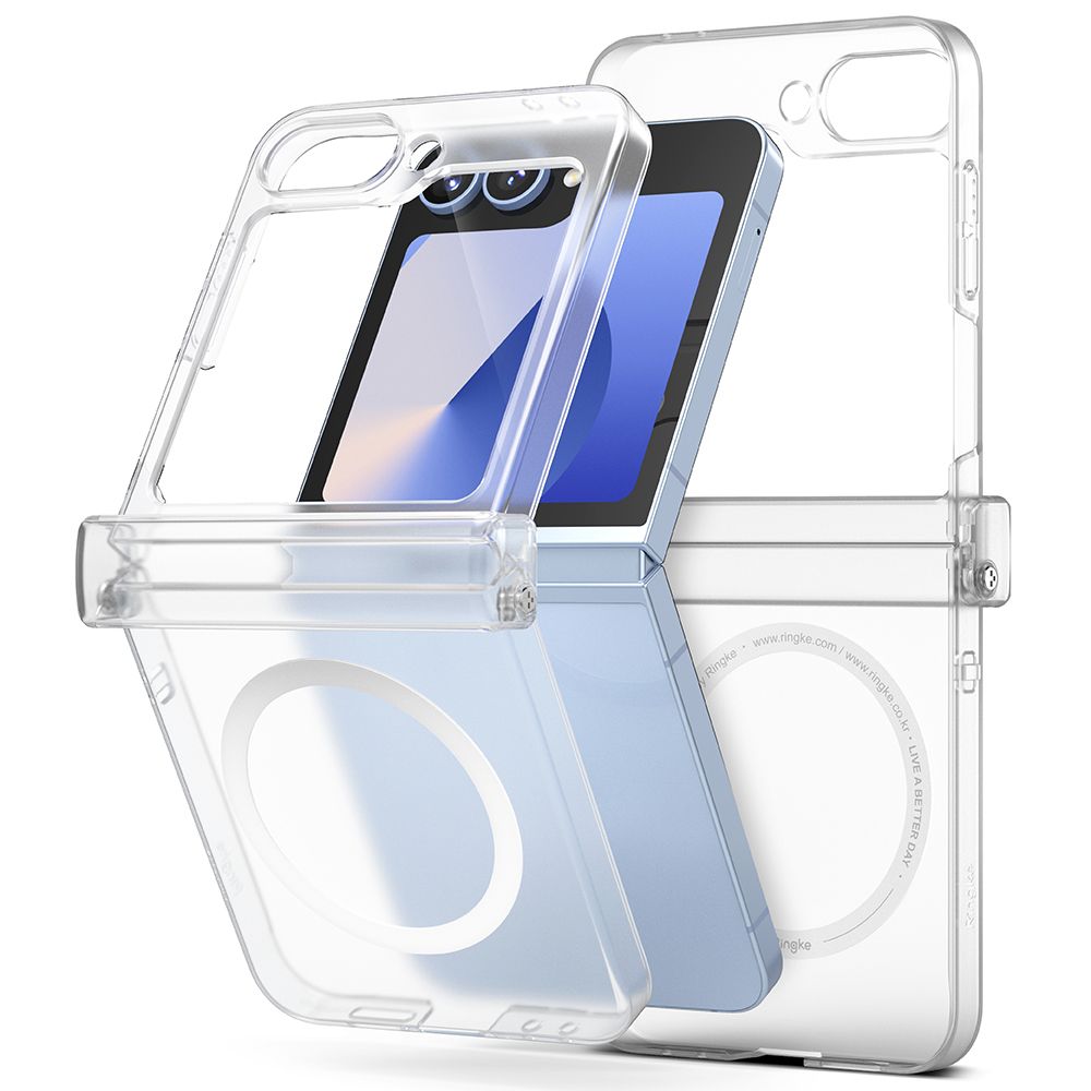 RINGKE SLIM HINGE MAGNETIQUE MAGSAFE GALAXY Z FLIP 6 MATTE TRANSPARENT