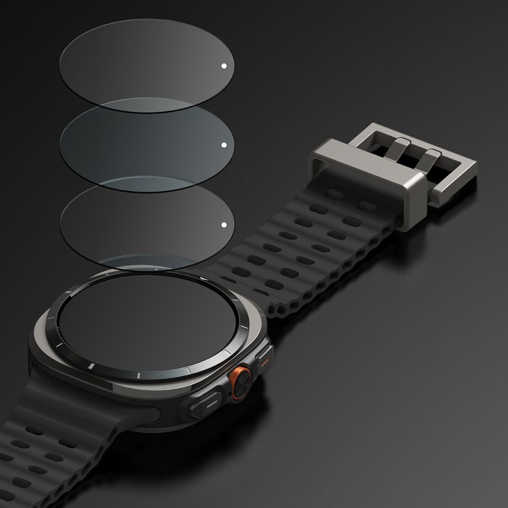 COQUE DE PROTECTION AVEC VERRE TREMPÉ POUR SAMSUNG GALAXY WATCH ULTRA (47 MM) RINGKE SLIM & VERRE TREMPÉ TRANSPARENT