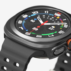 COQUE DE PROTECTION AVEC VERRE TREMPÉ POUR SAMSUNG GALAXY WATCH ULTRA (47 MM) RINGKE SLIM & VERRE TREMPÉ TITANE NOIR