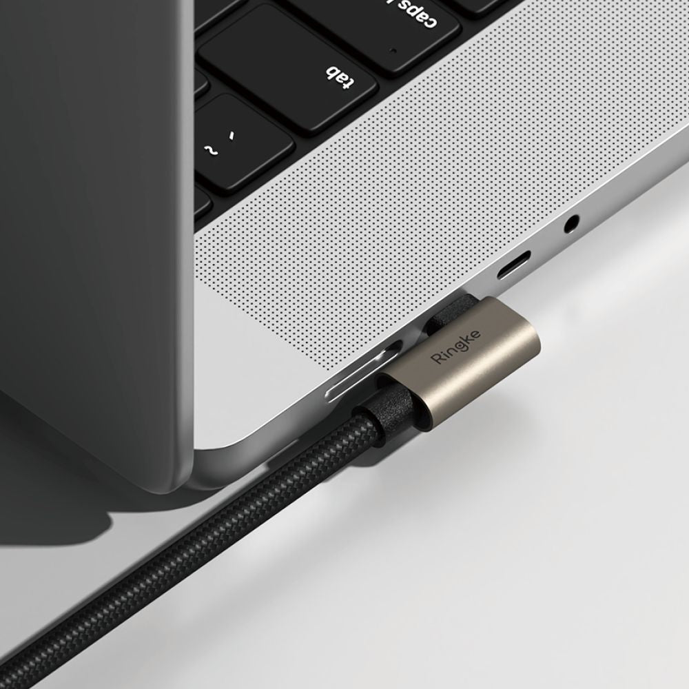 CÂBLE RINGKE USB 3.2 GEN 2X2 TYPE-C À 90 DEGRÉS PD240W 100CM NOIR