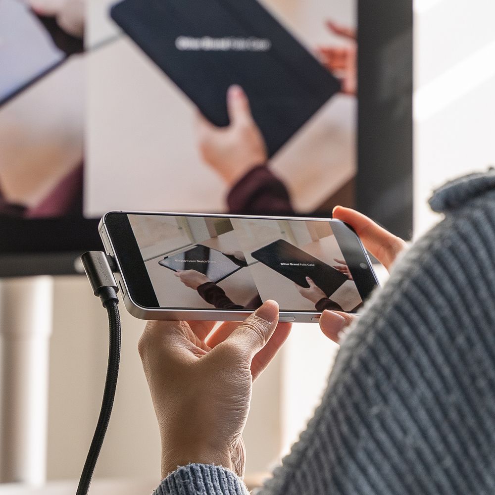 CÂBLE RINGKE USB 3.2 GEN 2X2 TYPE-C À 90 DEGRÉS PD240W 100CM NOIR