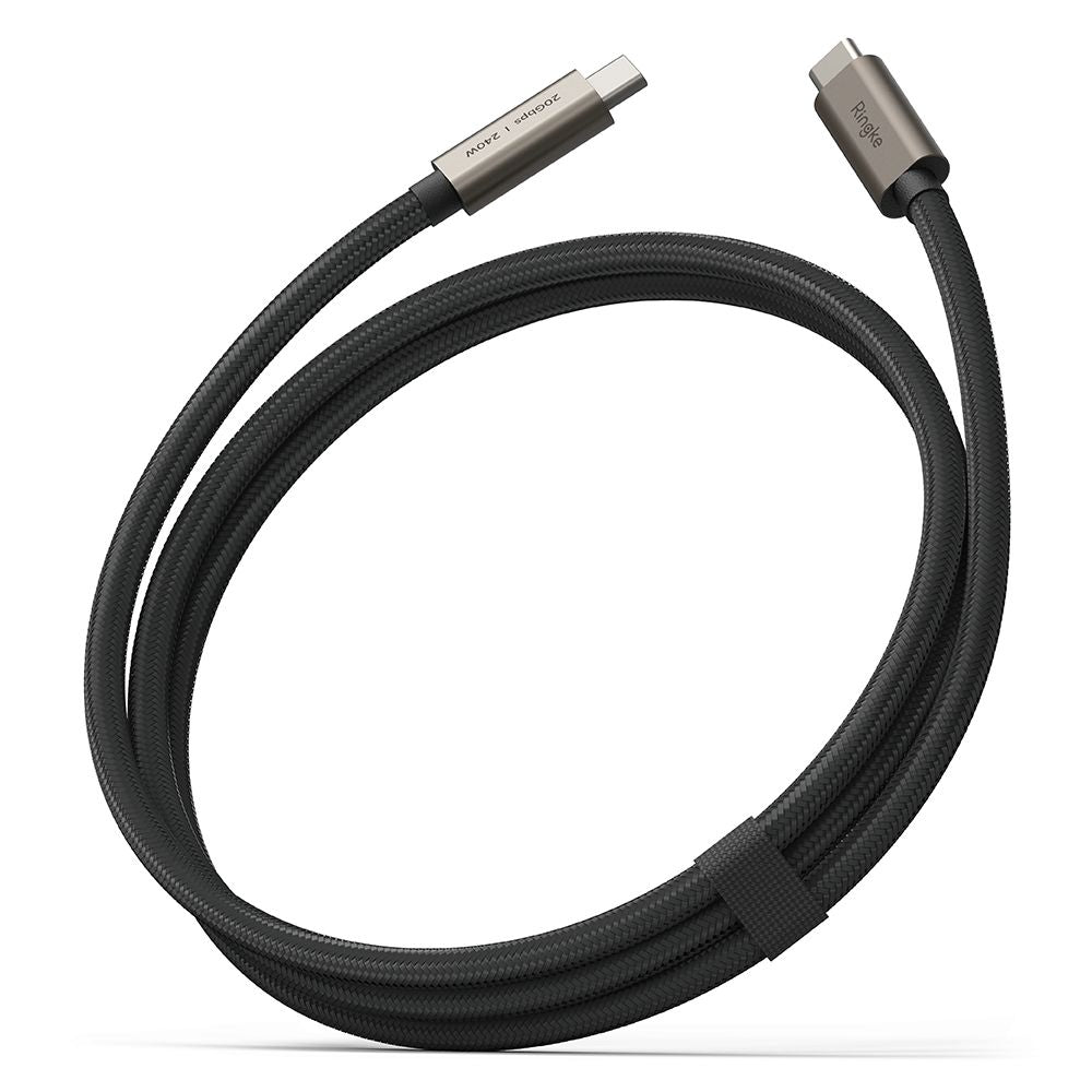 CÂBLE USB 3.2 GEN 2X2 TYPE-C RINGKE PD240W 100CM NOIR
