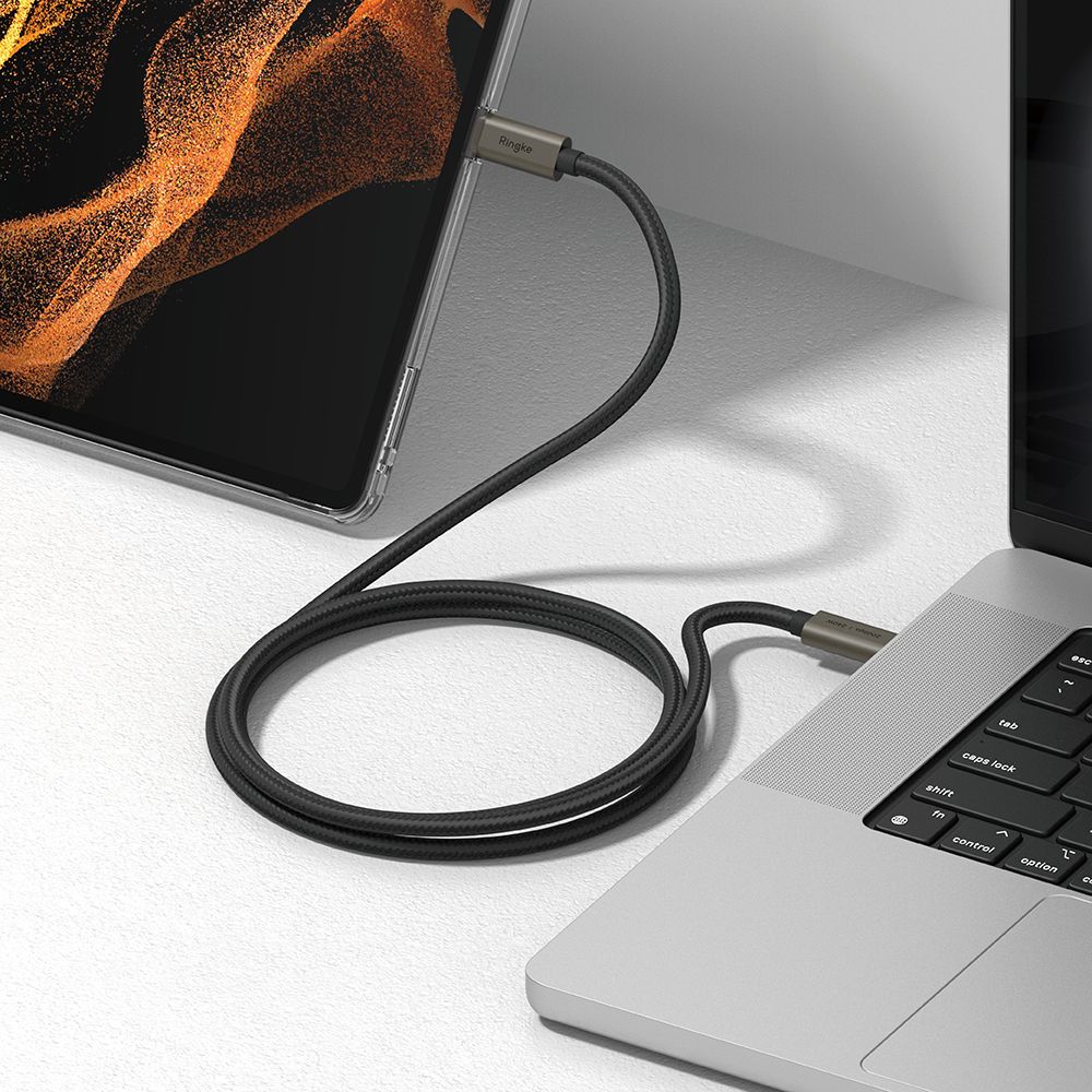 CÂBLE USB 3.2 GEN 2X2 TYPE-C RINGKE PD240W 100CM NOIR