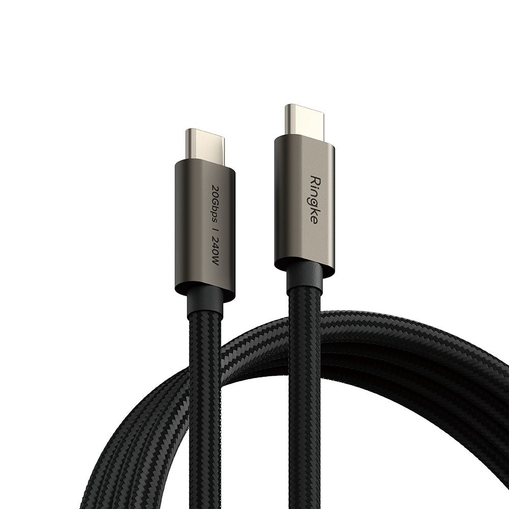 CÂBLE USB 3.2 GEN 2X2 TYPE-C RINGKE PD240W 100CM NOIR
