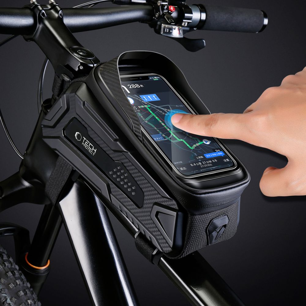 SAC À DOS UNIVERSEL POUR VÉLO AVEC SUPPORT TÉLÉPHONE SAKWA TECH-PROTECT V2 MONTAGE UNIVERSEL "L" NOIR