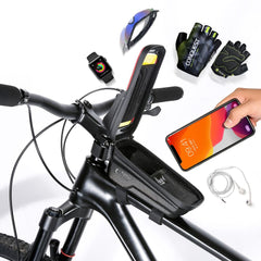 SAC À VÉLO UNIVERSEL AVEC SUPPORT TÉLÉPHONE SAKWA TECH-PROTECT V2 MONTAGE UNIVERSEL ”M” NOIR