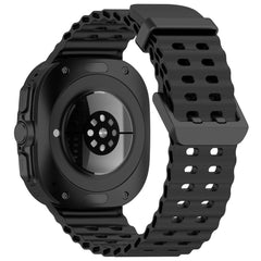 BRACELET EN SILICONE POUR SAMSUNG GALAXY WATCH ULTRA (47 MM) HEYBAND SPORTY NOIR