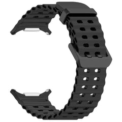 BRACELET EN SILICONE POUR SAMSUNG GALAXY WATCH ULTRA (47 MM) HEYBAND SPORTY NOIR