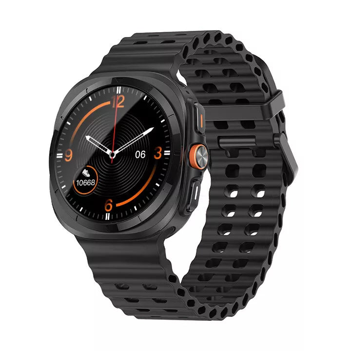 BRACELET EN SILICONE POUR SAMSUNG GALAXY WATCH ULTRA (47 MM) HEYBAND SPORTY NOIR
