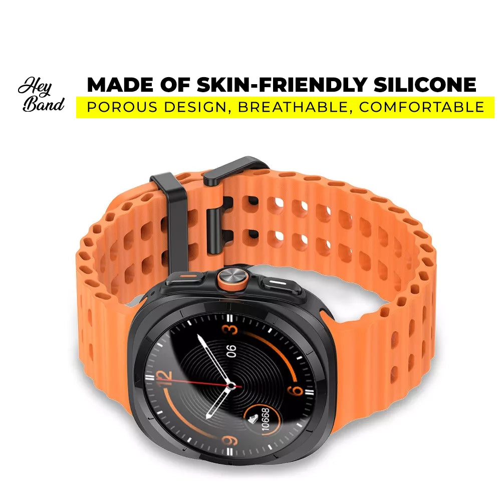 BRACELET EN SILICONE POUR SAMSUNG GALAXY WATCH ULTRA (47 MM) HEYBAND SPORTY BLEU CLAIR