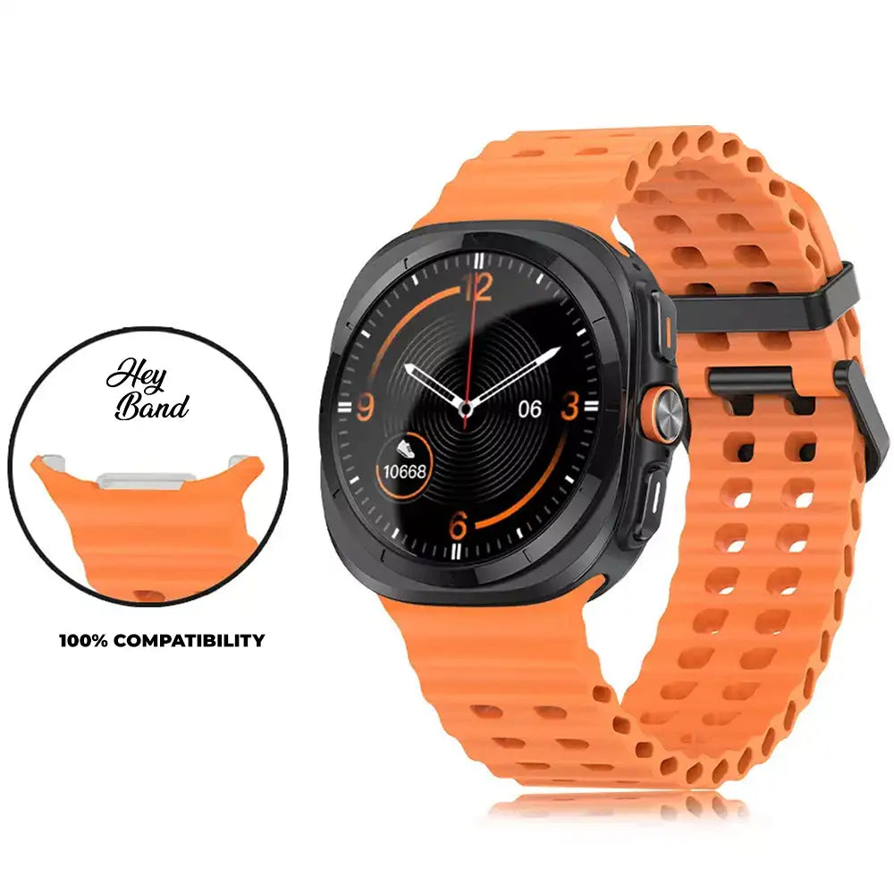 BRACELET EN SILICONE POUR SAMSUNG GALAXY WATCH ULTRA (47 MM) HEYBAND SPORTY BLEU CLAIR