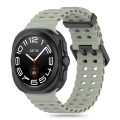 BRACELET EN SILICONE POUR SAMSUNG GALAXY WATCH ULTRA (47 MM) HEYBAND SPORTY VERT OLIVE