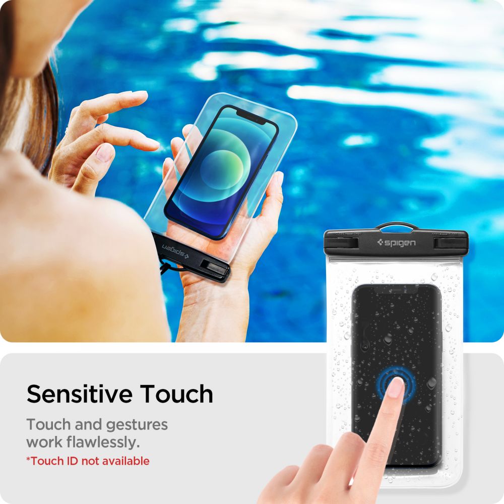 SPIGEN A601 ÉTUI ÉTANCHE UNIVERSEL 2-PACK TRANSPARENT