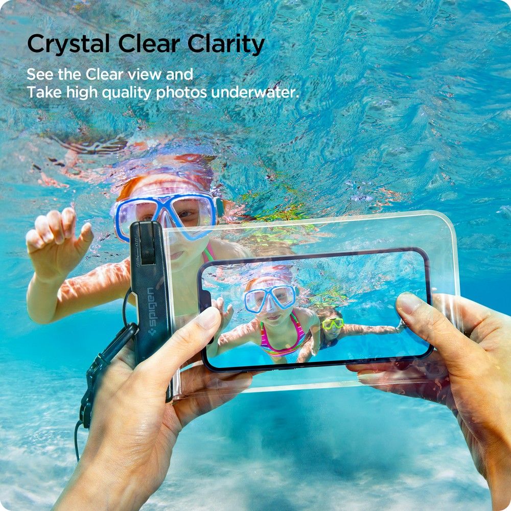 SPIGEN A601 ÉTUI ÉTANCHE UNIVERSEL 2-PACK TRANSPARENT