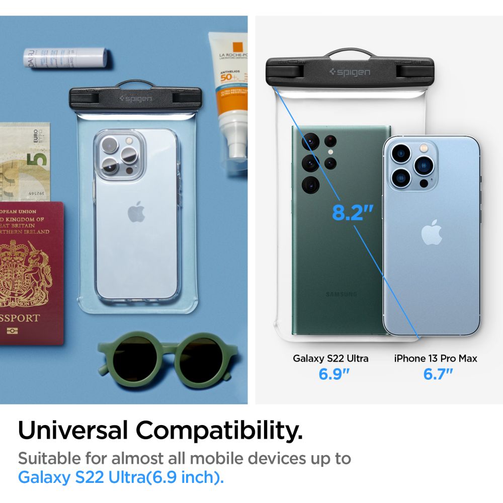 COQUE ÉTANCHE SPIGEN A601 COQUE ÉTANCHE UNIVERSELLE TRANSPARENTE