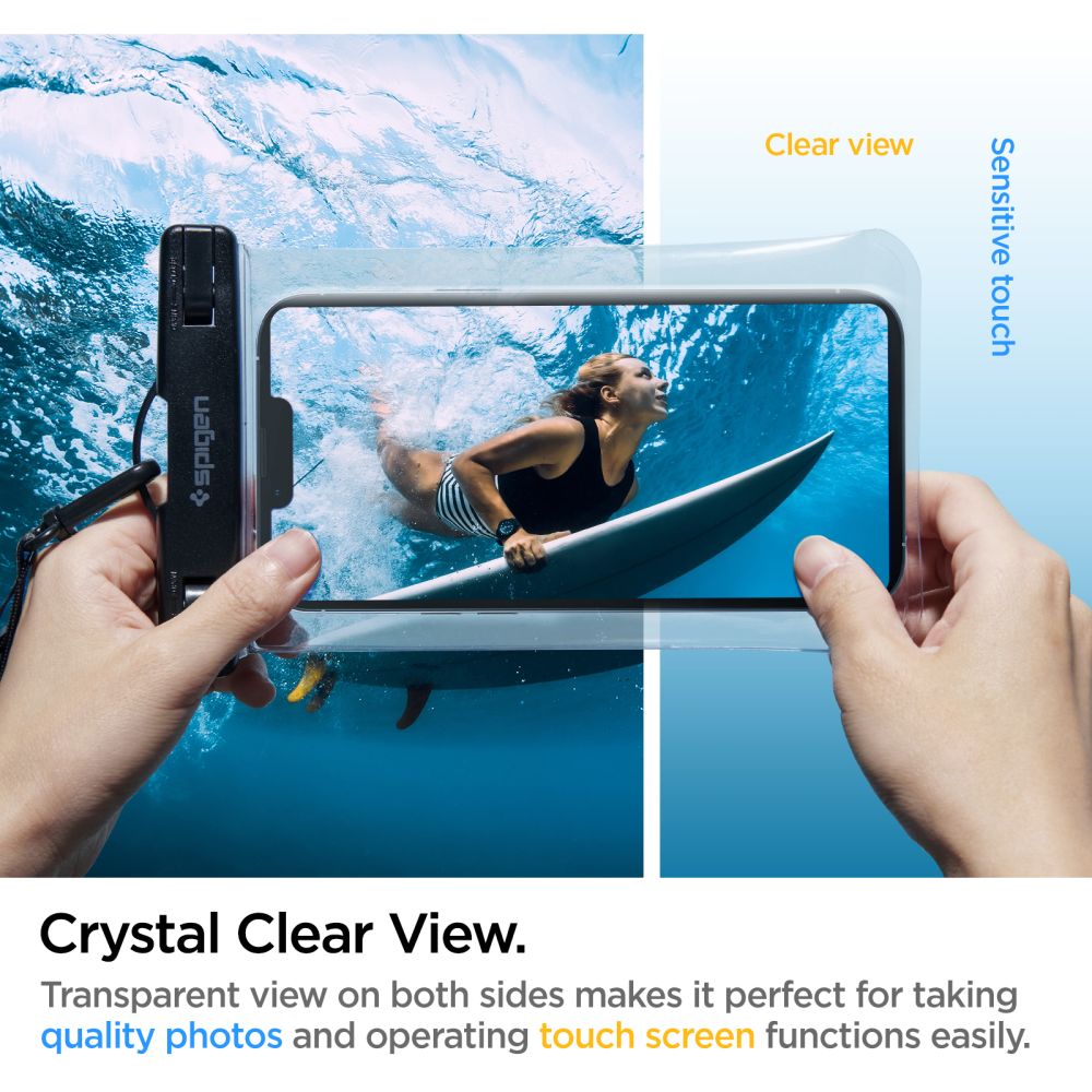COQUE ÉTANCHE SPIGEN A601 COQUE ÉTANCHE UNIVERSELLE TRANSPARENTE