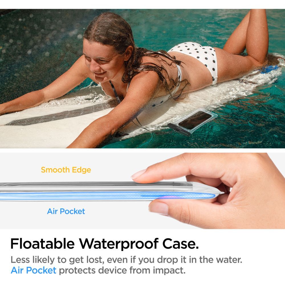 COQUE ÉTANCHE SPIGEN A610 COQUE FLOTTANTE UNIVERSELLE CRISTAL TRANSPARENT