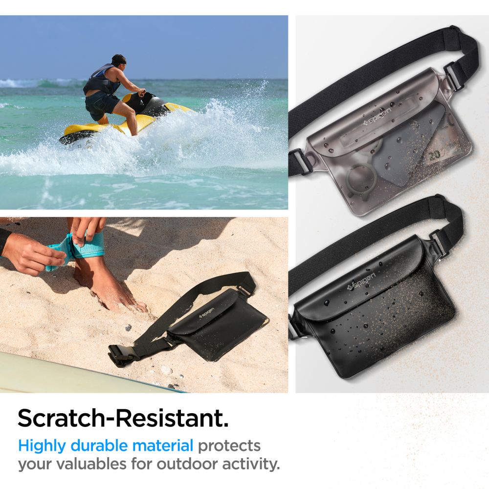 SAC À DOS ÉTANCHE SPIGEN A620 SAC À LA CEINTURE ÉTANCHE NOIR