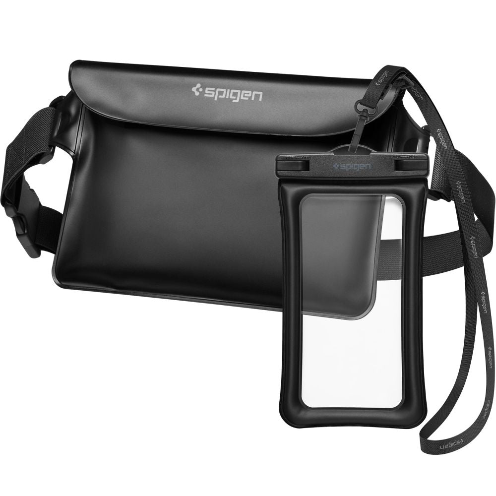 COQUE ÉTANCHE SPIGEN A621 COQUE ÉTANCHE UNIVERSELLE & SAC DE TAILLE NOIR