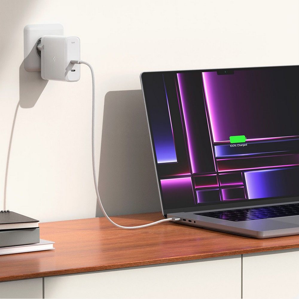SPIGEN ARCSTATION PRO GAN-1402 CHARGEUR RÉSEAU 2 PORTS 140W BLANC