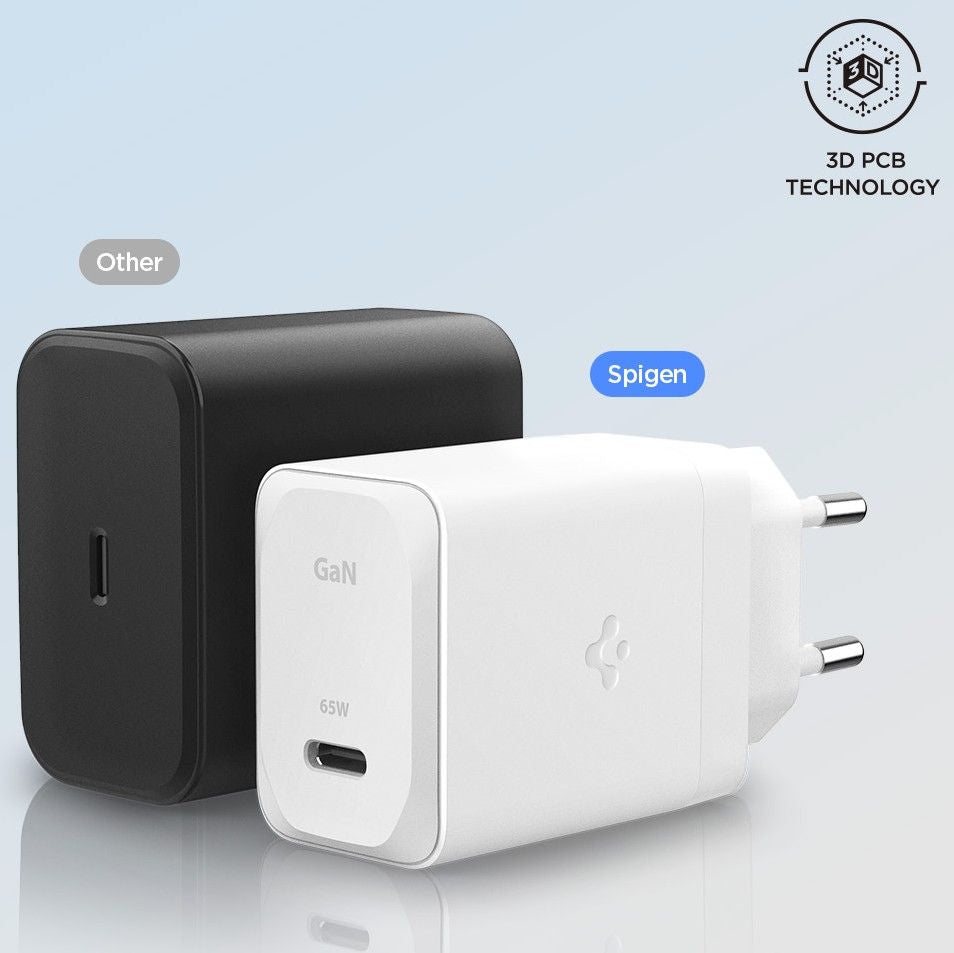 SPIGEN ARCSTATION PRO GAN-651 CHARGEUR RÉSEAU 1 PORT 65W + CÂBLE TYPE-C NOIR