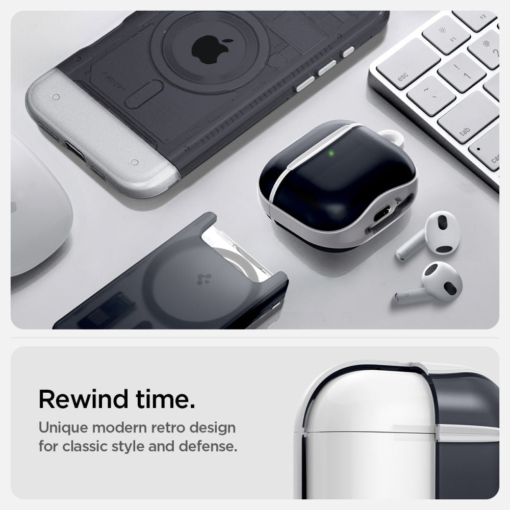 COQUE SPIGEN CLASSIC C1 APPLE AIRPODS 4 GRIS ANTHRACITE