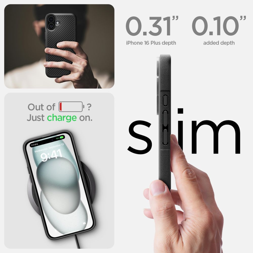 COQUE SPIGEN CORE ARMOR IPHONE 16 NOIR MATTE