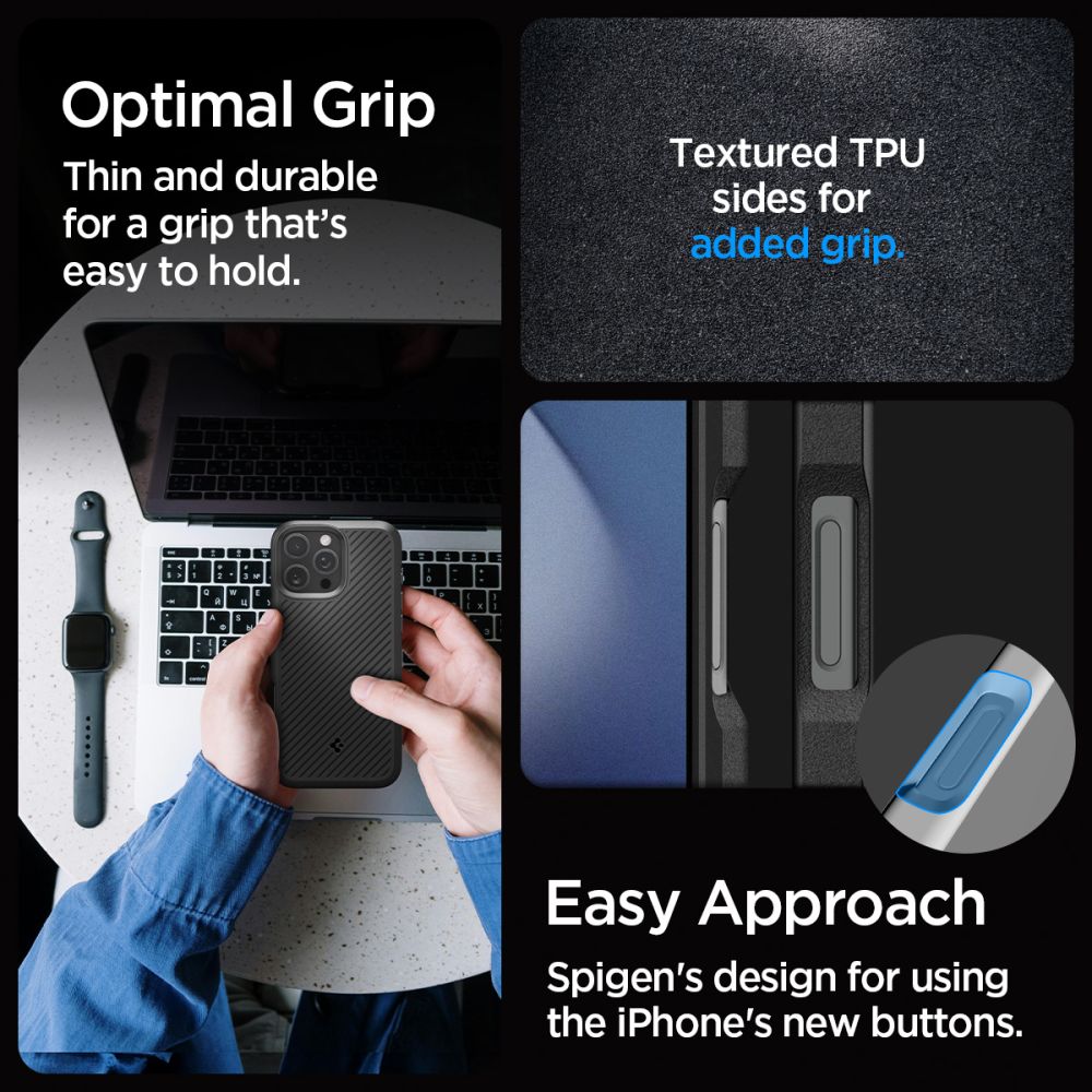 COQUE SPIGEN CORE ARMOR IPHONE 16 PRO NOIR MATTE