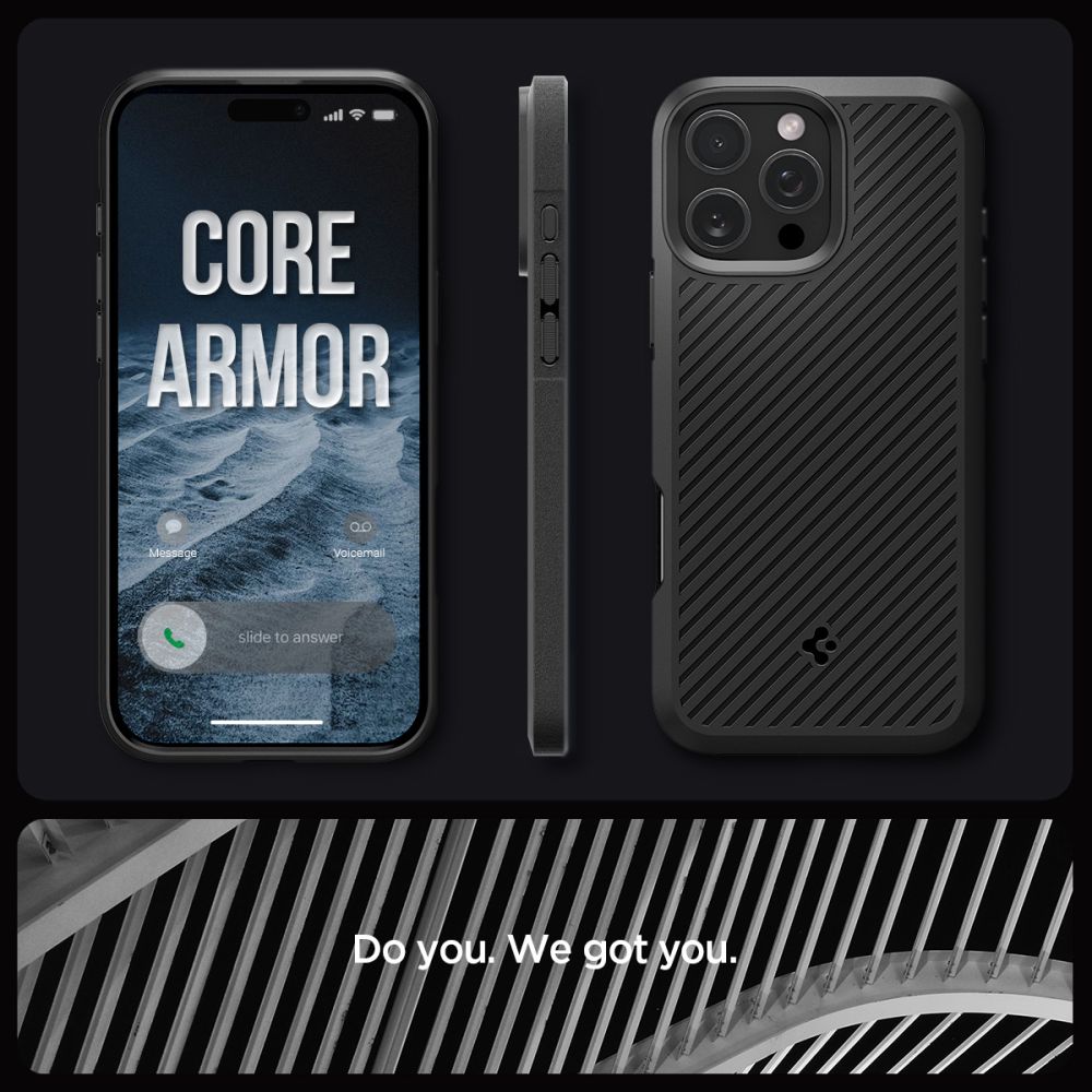 COQUE SPIGEN CORE ARMOR IPHONE 16 PRO MAX NOIR MATTE