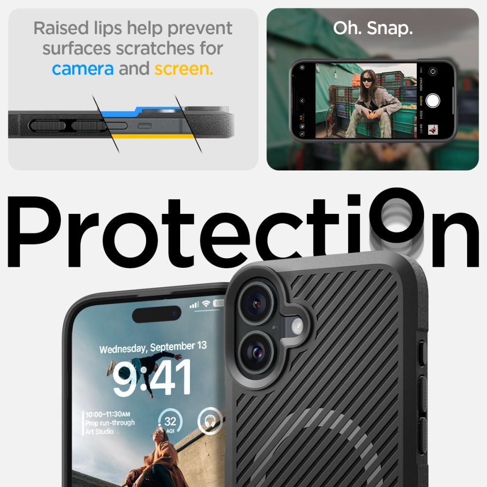 COQUE SPIGEN CORE ARMOR MAG MAGSAFE IPHONE 16 NOIR MAT