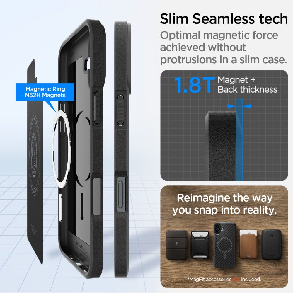 COQUE SPIGEN CORE ARMOR MAG MAGSAFE IPHONE 16 NOIR MAT