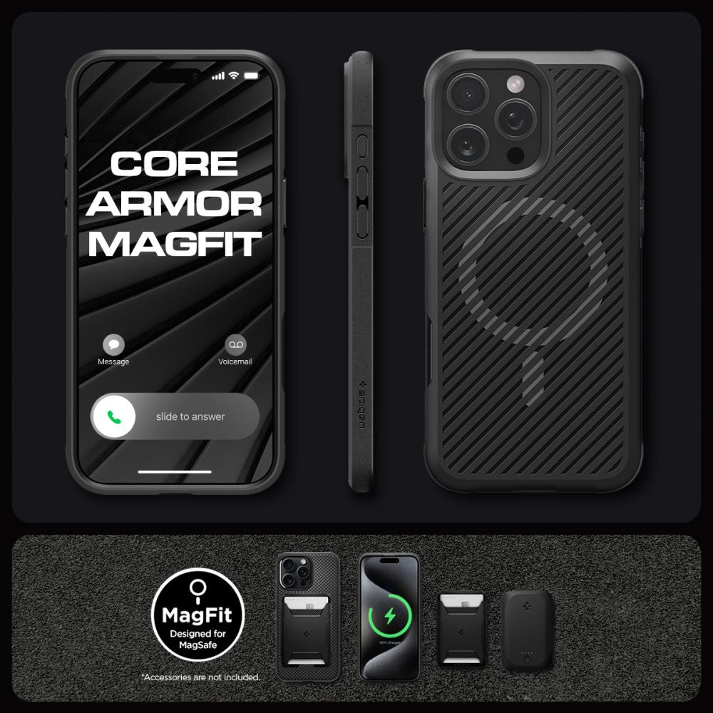 COQUE SPIGEN CORE ARMOR MAG MAGSAFE IPHONE 16 PRO MAX NOIR MAT