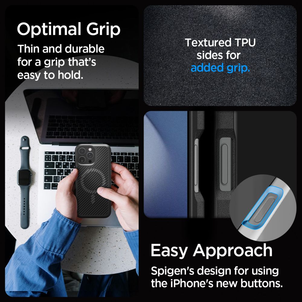 COQUE SPIGEN CORE ARMOR MAG MAGSAFE IPHONE 16 PRO MAX NOIR MAT