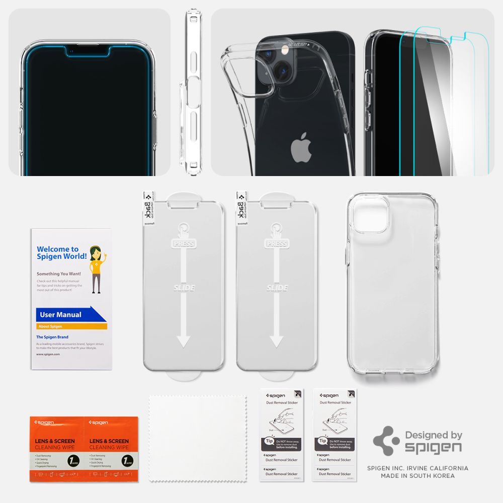 COQUE SPIGEN CRYSTAL PACK IPHONE 14 PLUS TRANSPARENT