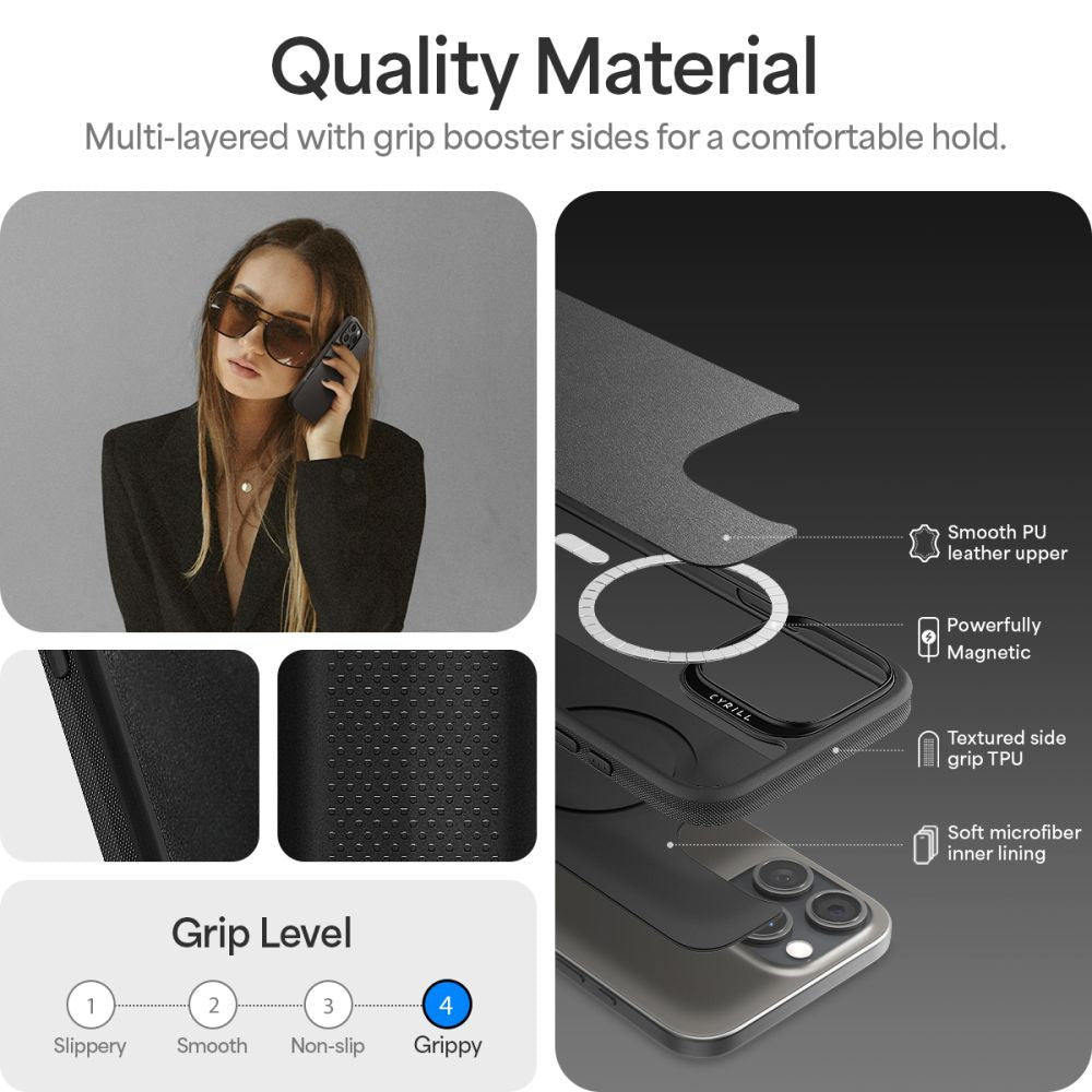 COQUE SPIGEN CYRILL KAJUK CLASSIC CHARM MAG MAGSAFE IPHONE 16 PRO MAX NOIR