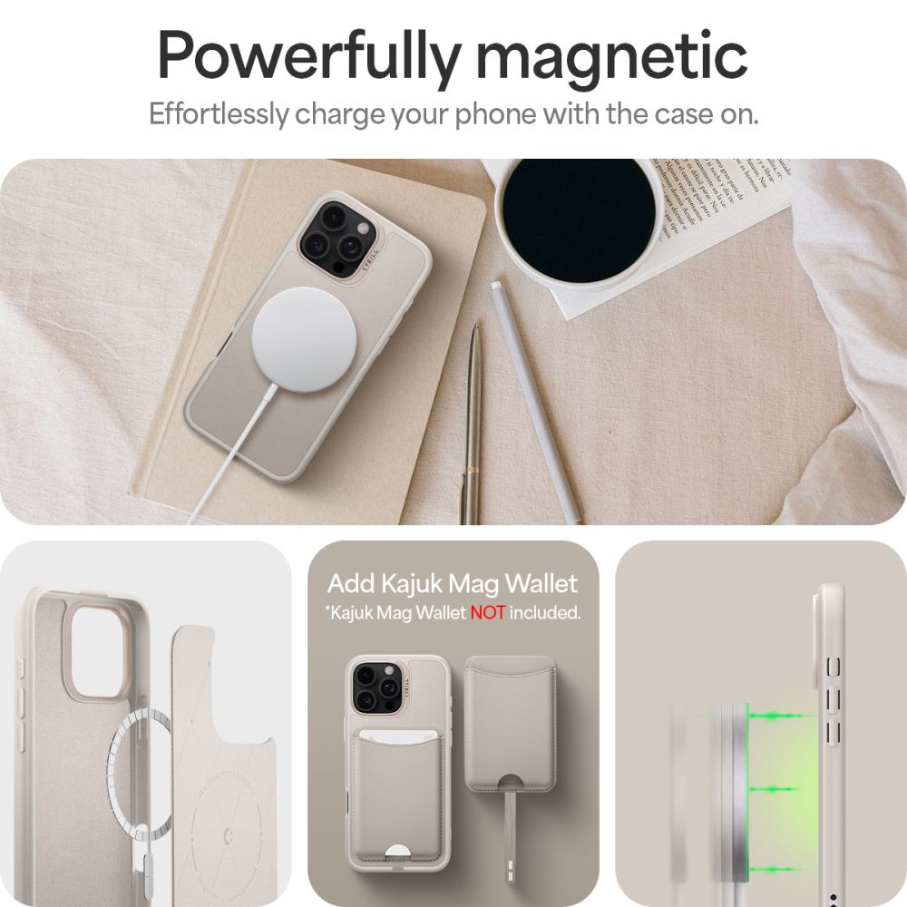 COQUE SPIGEN CYRILL KAJUK CLASSIC CHARM MAG MAGSAFE IPHONE 16 PRO MAX CRÈME