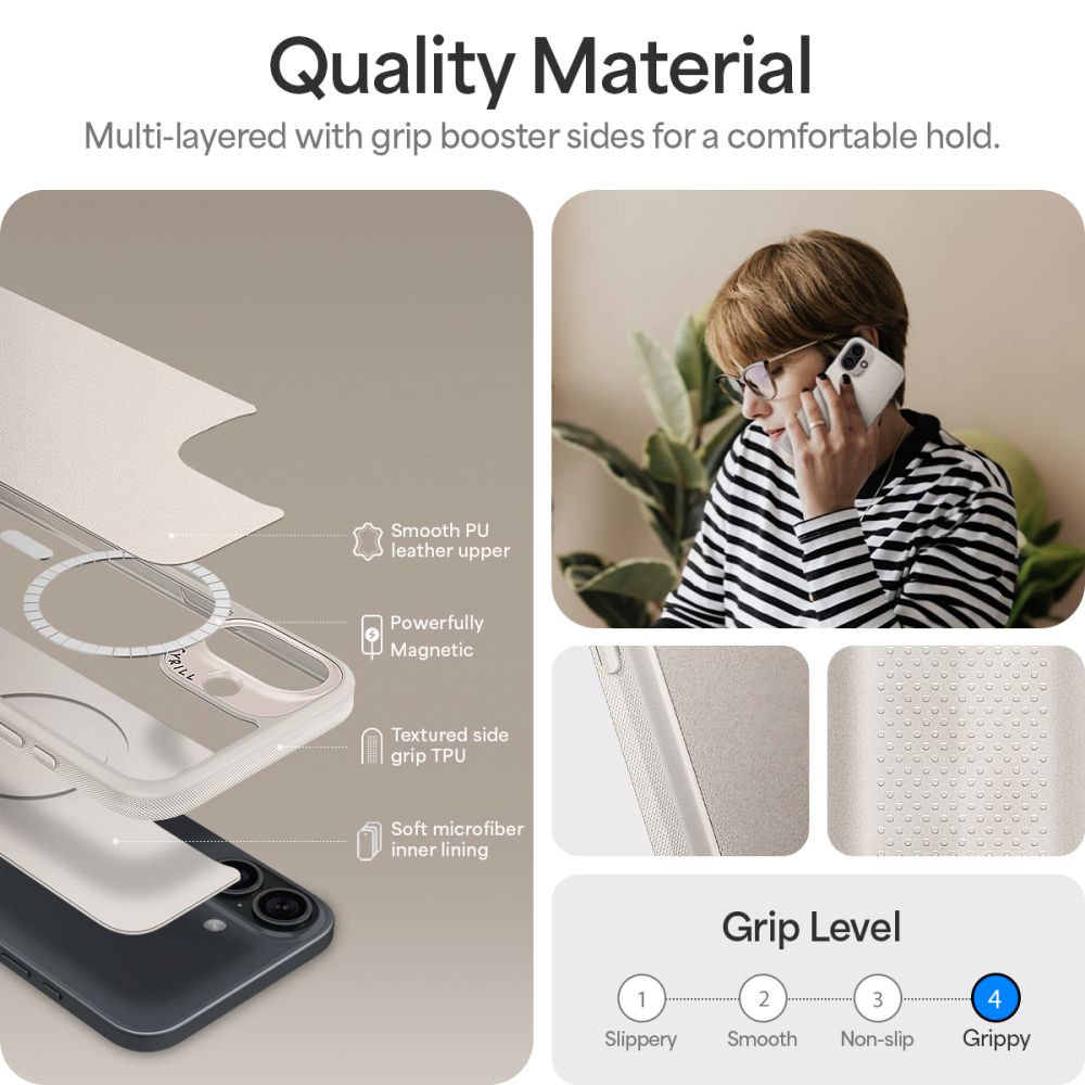 COQUE SPIGEN CYRILL KAJUK MAG MAGSAFE IPHONE 16 CRÈME