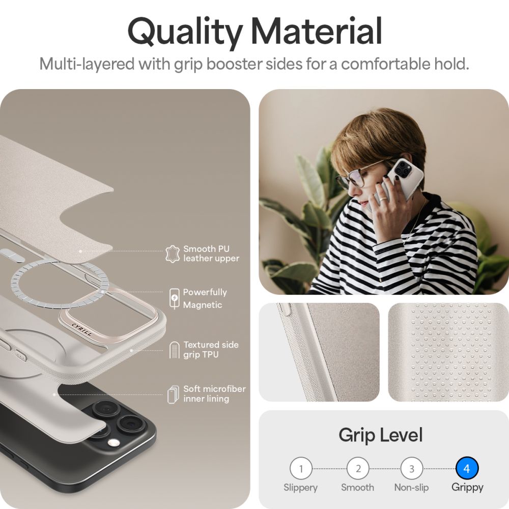 COQUE SPIGEN CYRILL KAJUK MAG MAGSAFE IPHONE 16 PRO MAX CRÈME