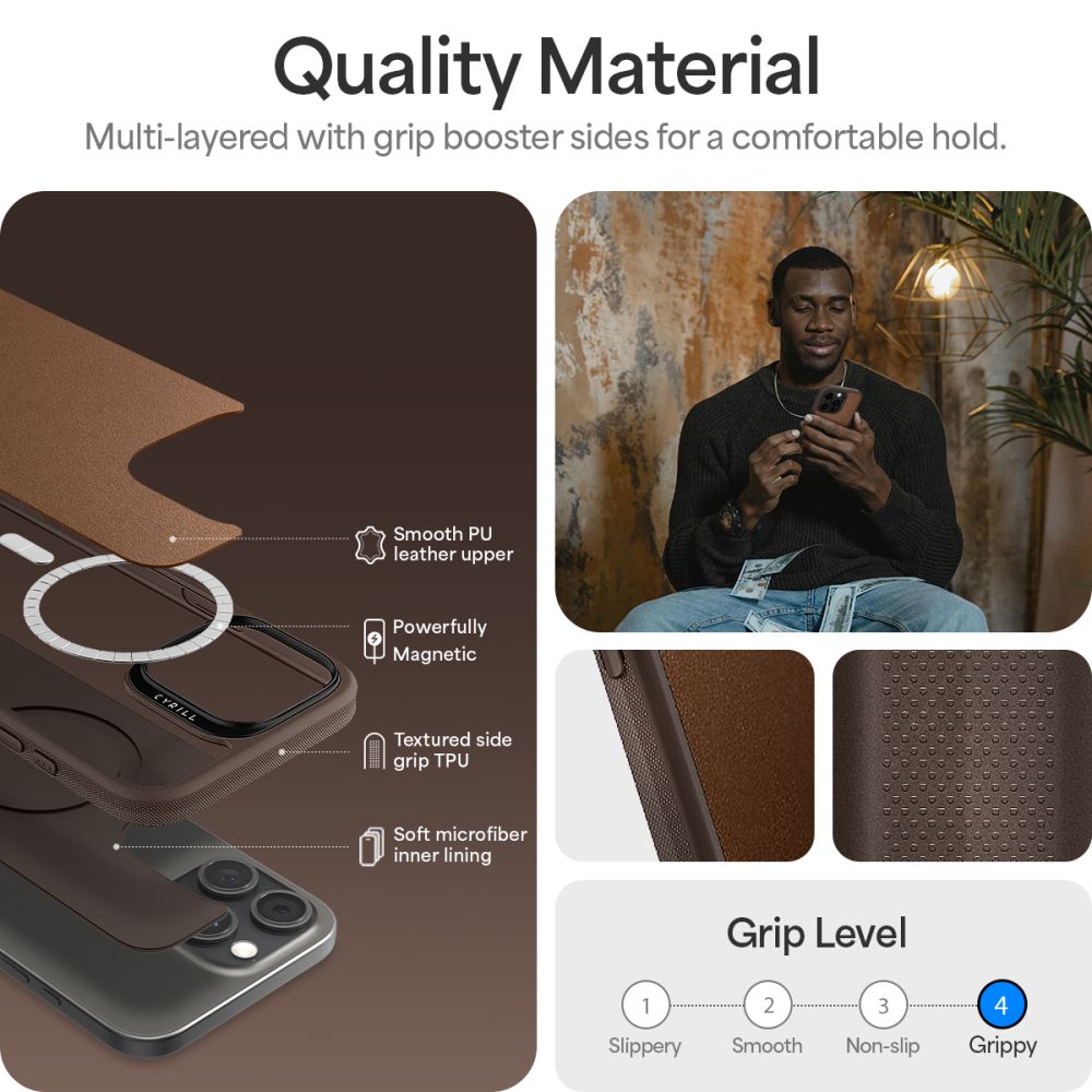 COQUE SPIGEN CYRILL KAJUK MAG MAGSAFE IPHONE 16 PRO MAX MARRON SELLE