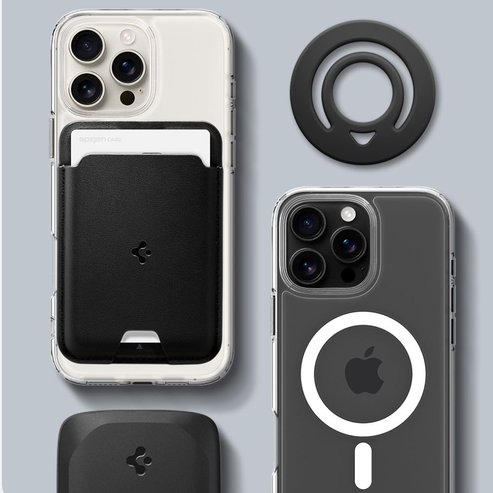 SPIGEN DUAL POP MAG MAGSAFE BAGUE DE TÉLÉPHONE NOIRE